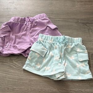 Kids Purple and Light Blue Shorts Set